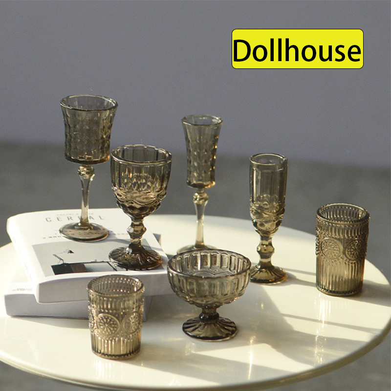 Dollhouse Furniture Set - 7 sztuk/zestaw Miniaturowe kubki na wodę