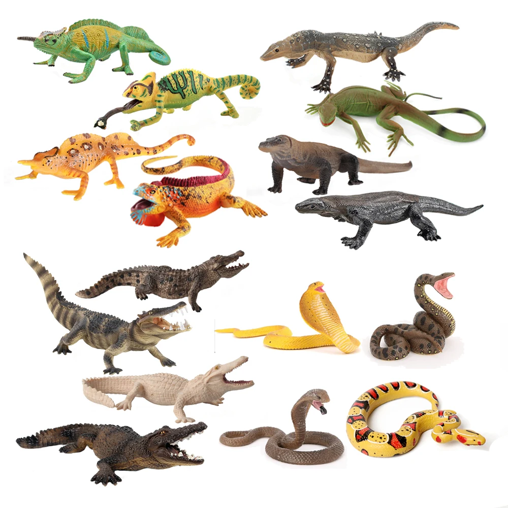 Kids Toys Under $10 - Plastikowy Model Kameleona Zabawka Figurka Iguany
