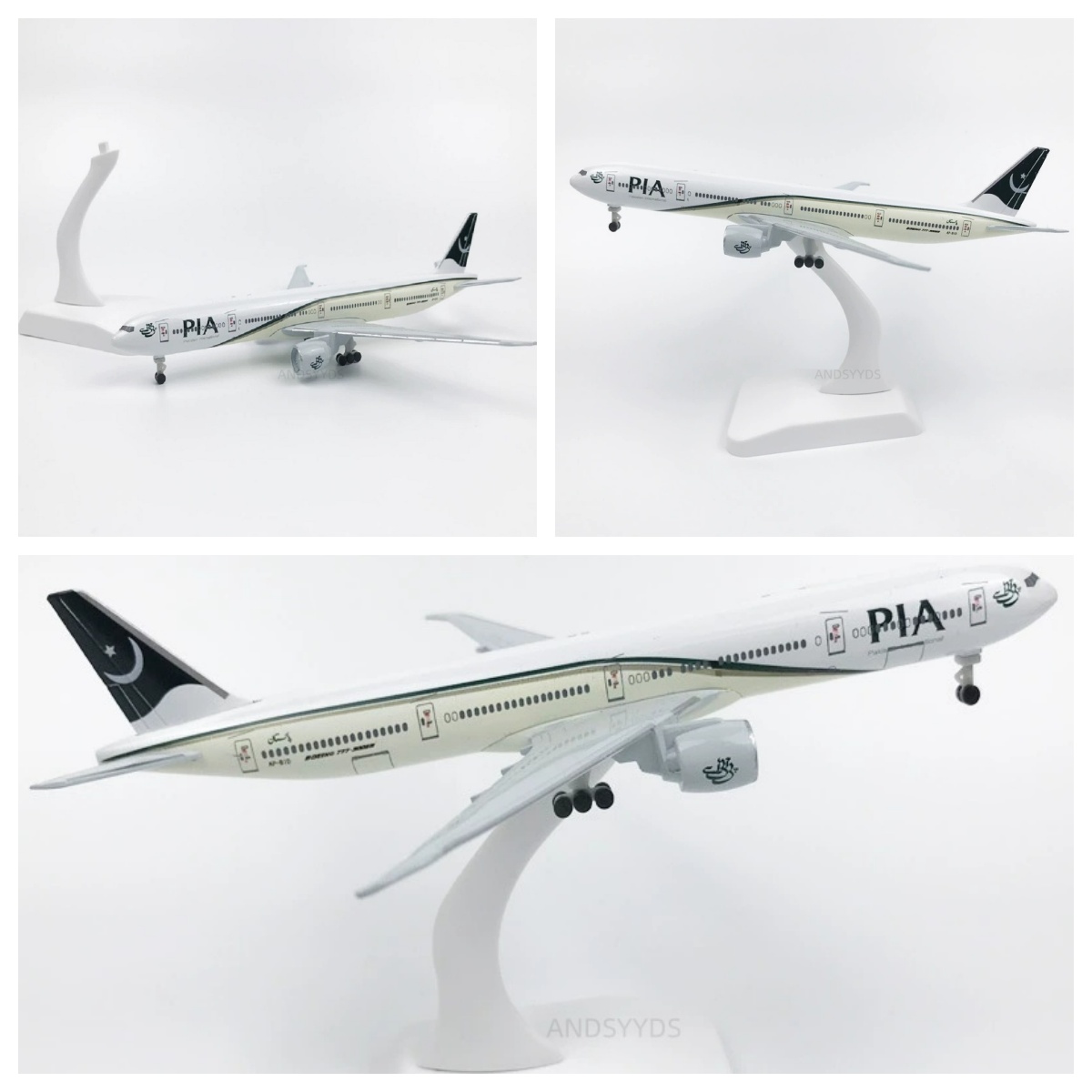 Kids Toys Pakistan - Model samolotu B777 Pakistan Air, skala