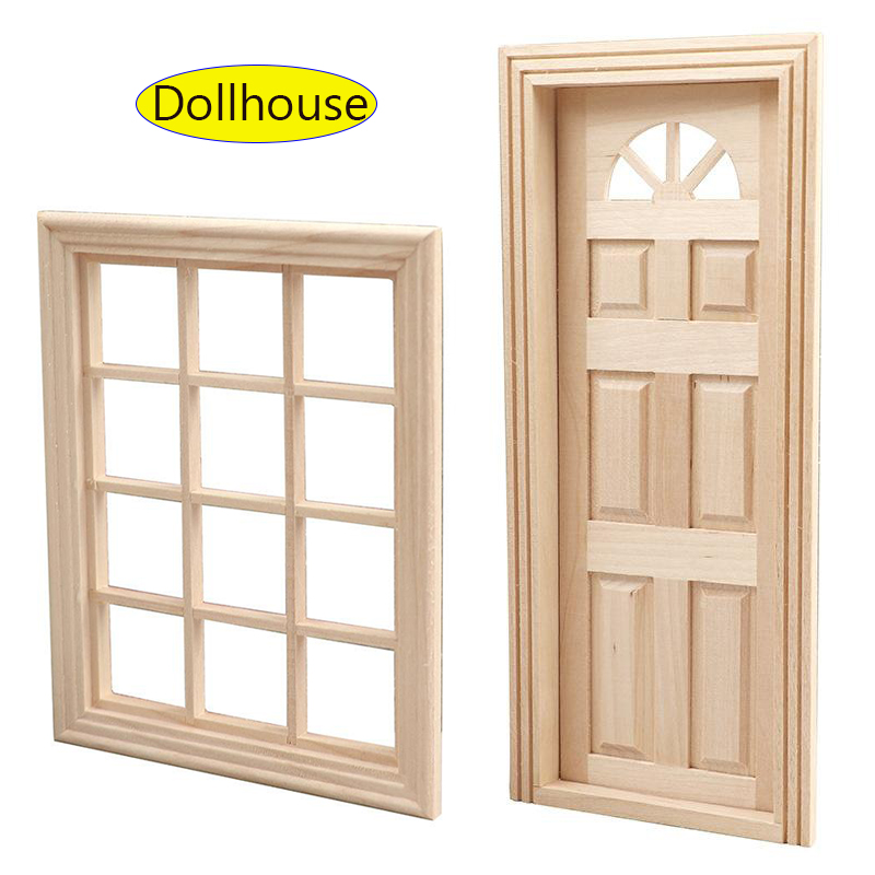 Dollhouse Furniture Set - 1 Zestaw Akcesoriów Meblowych 1/12 Drewniana