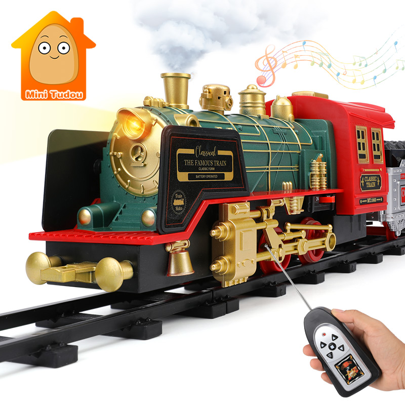 Toy Train Track Set - Zdalnie sterowany pociąg kolejowy Klasyczna symulacja