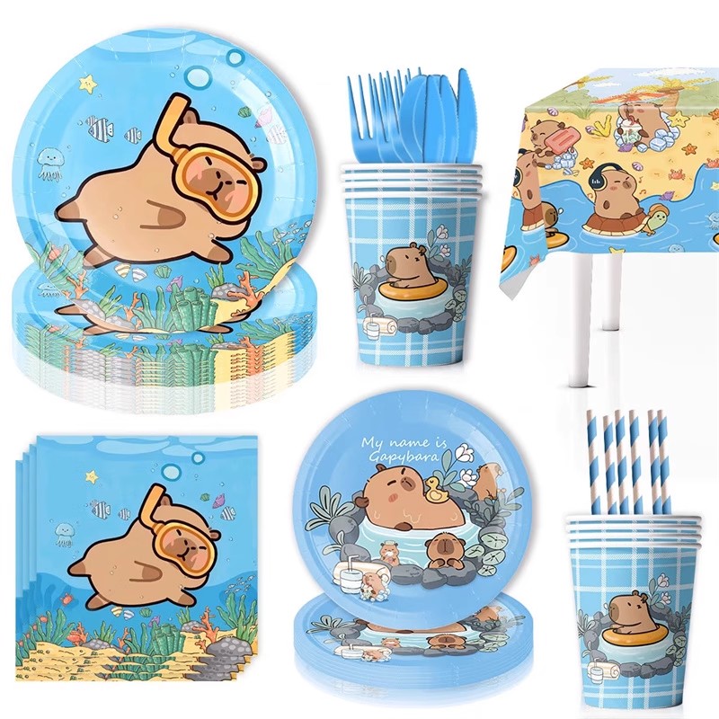 Cartoon Capybara Party Supplie – Banner Kids Toys recenzja i cena
