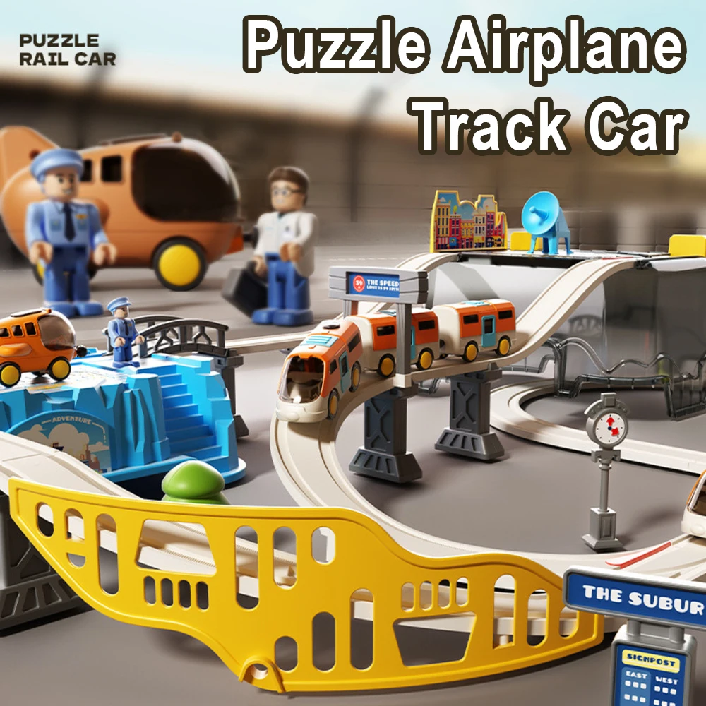 Zestaw kolejek z motywem lotni – Toy Train Track Set recenzja i cena