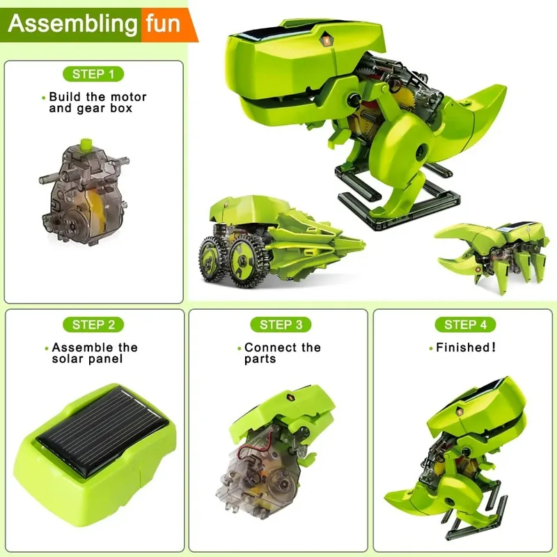 Zestaw solarnych robotów 3w1,  – Kids Toys Under $10 recenzja i cena